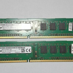 中古品★Micron メモリ 4GB 1Rx8 PC3-12800U-11-11-A1★4G×2枚 計8GBの画像1