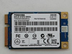 中古品★東芝(TOSHIBA) THNSNF256GMCS mSATA SSD 256GB ★