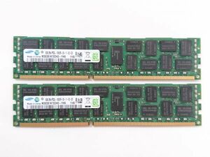 中古品★SAMSUNG(サムスン) サーバー用メモリ 8GB 2Rx4 PC3L-10600R-09-11-E2-D3★8G×2枚 計16GB