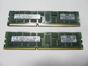 中古SAMSUNGサーバー用メモリ2R×4 PC3-10600R-09-10-E1-P1★4G×2枚 計8GB