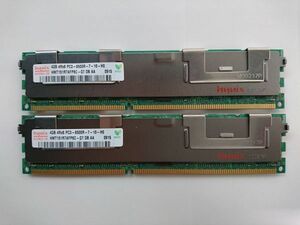 中古品★Hynix サーバー用メモリ 4GB 4Rx8 PC3-8500R-7-10-H0★4G×2枚 計8GB