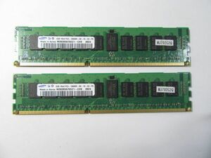 中古SAMSUNGサーバー用メモリ1R×4 PC3-10600R-09-10-C0-P0★2G×2枚 計4GB