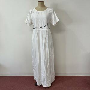  Vintage DAVID DART embroidery short sleeves One-piece lady's old clothes woman 230712