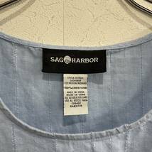 ビンテージ　SAG HARBOR リネン　デザイン　ノースリーブ　ブラウス　タンクトップ　トップス 　レディース　古着　女子　230628_画像3