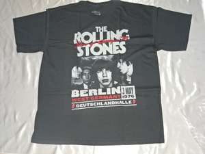 送料185円・H650■ ザ・ローリングストーンズ 未着用　Tシャツ XLサイズ　1976ベルリン・レプリカ　THE ROLLING STONES