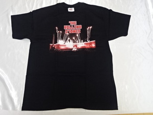 送料185円・H662■ ザ・ローリング・ストーンズ 黒 Tシャツ XLサイズ　(c)2007 ロシア　RUSSIA　THE ROLLING STONES