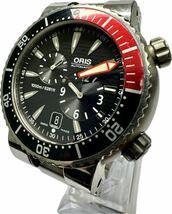 Y 国際保証書付き ORIS オリス TT1 レギュレーター 赤黒ベゼル ダイバー メンズ 自動巻き デイト チタン 付属品有り 時計 9920441907_画像2