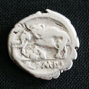 OC古代ローマ 共和政 銀貨デナリウス (81BC) 象!!! 