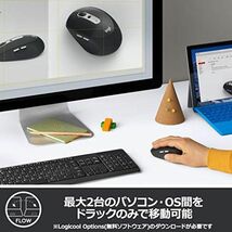 ロジクール ワイヤレスマウス 無線 マウス Bluetooth Unifying 7ボタン M585GP グラファイトコントラスト wind_画像6