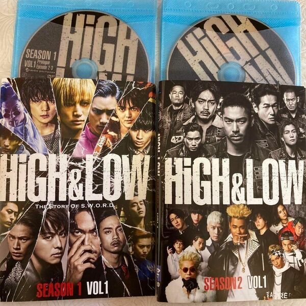 HiGH & LOW SEASON1 全3巻 ＋ SEASON２全3巻 ハイアンドロー レンタル版DVD　岩田剛典//登坂広臣