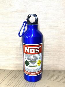 NOS ブルー 水筒 500ml カラビナ付 ワイルドスピード ニトロ NOSドリンク ダミー ボトル バイク カスタム