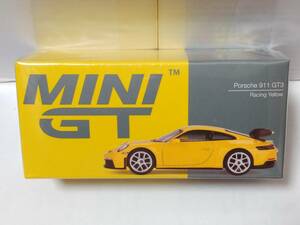 MINI GT 1/64 ポルシェ 911 (992) GT3 レーシングイエロー 右ハンドル MGT00565