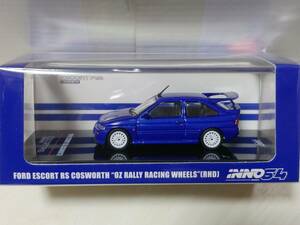 イノモデル 1/64 Ford エスコート RS COSWORTH メタリックブルー OZラリーレーシングホイール