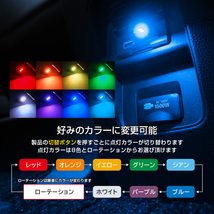新型 ハリアー 80系 USB型 Type-C LED イルミネーション ライト 明暗センサー 調光機能 発光カラー8色 点滅モード_画像5