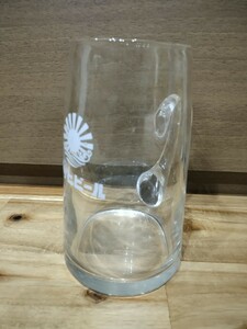  rare * Asahi beer glass ASAHI BEER beer mug retro height 18cm BIG size *