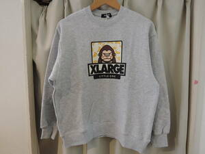X-LARGE XLarge XLARGE Kids banana fa knee Gorilla sweatshirt gray size 140 centimeter Kids newest popular goods 