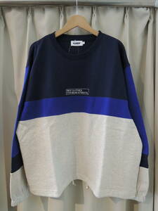 X-LARGE XLarge XLARGE PANELED CR NECK SWEAT navy blue M official HP ZOZOTOWN complete sale popular commodity price cut! including carriage 