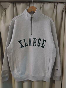 X-LARGE XLARGE XLarge XLARGE×Champion REVERSE WEAVE HALF ZIP PULLOVER SWEAT Champion ash M newest popular commodity repeated price cut 