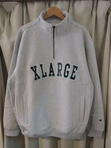 X-LARGE XLARGE エクストララージ XLARGE×Champion REVERSE WEAVE HALF ZIP PULLOVER SWEAT チャンピオン 灰 L 最新人気商品 再値下げ