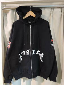 X-LARGE XLARGE XLarge OLD ENGLISH LOGO ZIP HOODED SWEATSHIRT black L newest popular commodity price cut!