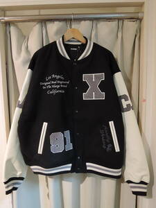 X-LARGE XLARGE エクストララージ OG LOGO VARSITY JACKET スタジャン ヴァ―シティジャケット ブラック XL 2023最新人気商品 再値下げ！