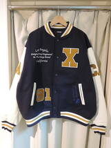 X-LARGE XLARGE エクストララージ OG LOGO VARSITY JACKET スタジャン ヴァ―シティジャケット ネイビー XL 最新人気商品 最終値下げ！_画像1