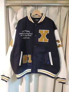 X-LARGE XLARGE エクストララージ OG LOGO VARSITY JACKET スタジャン ヴァ―シティジャケット ネイビー XL 最新人気商品 最終値下げ！