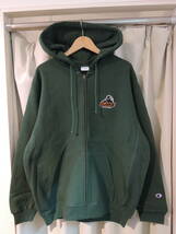 X-LARGE XLARGE エクストララージ XLARGE×Champion REVERSE WEAVE FULL-ZIP HOODED SWEAT チャンピオン グリーン L 最新人気品 値下げ！_画像1