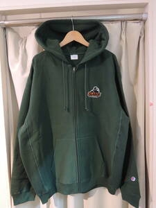 X-LARGE XLARGE エクストララージ XLARGE×Champion REVERSE WEAVE FULL-ZIP HOODED SWEAT チャンピオン 緑 XL 人気品 値下げ！