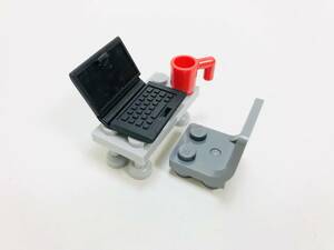 【新品未使用】レゴ　LEGO　ノートPC　パソコン　椅子　イス　チェア　コップ