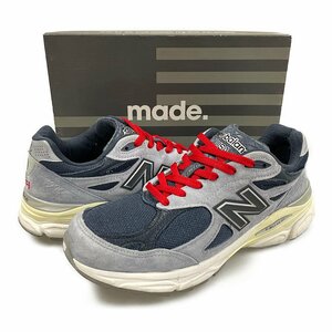 NEW BALANCE ニューバランス NO VACANCY INN 品番 US990MC3 シューズ グレー×ネイビー サイズUS9=27cm 正規品 / 31593