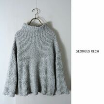 ジョルジュレッシュ GEORGES RECH☆ボトルネックニットプルオーバー 38サイズ 日本製☆M-B 7513_画像1