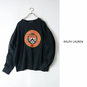 ラルフローレン Ralph Lauren☆洗える オーバサイズ ワッペントレーナー Sサイズ☆C-K 7571