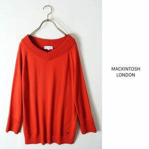 超美品☆マッキントッシュ MACKINTOSH☆イタリア製糸使用☆毛100％ 編地切替 Vネックニット 38サイズ 日本製☆A-O 7800