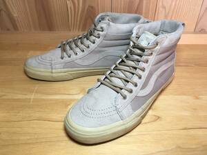 ★VANS バンズ US企画 SK8 HI スケート ヌバック ベージュ 26.5cm Used検 編上げ ミリタリー ブーツ オールドスクール ハーフキャブ