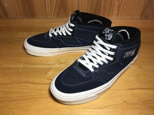 ★バンズ VANS US企画 ハーフキャブ HALF CABネイビー 紺×白 25.5cm 美品 Used 検 SK8 オールドスクール キャバレロ