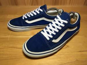 ★VANS バンズ 国内企画 OLD SKOOL オールドスクール 青×白 26.0cm Used 検 SK8 ハーフキャブ スリッポン ERA スニーカー