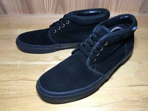 ★VANS バンズ 国内企画 CHUKKA チャッカ スエード 黒×白 メタルアイレット 28.0cmUsed 検 SK8 オールドスクール ハーフキャブ