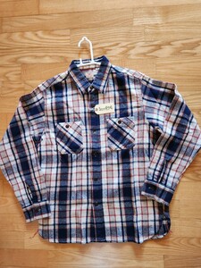 SALE！送料込★東洋 SUGAR CANE シュガーケーン　SC28237 TWILL CHECK WORK SHIRT ツイルチェック　ワークシャツ　オフ白　M