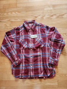 SALE！送料込★東洋 SUGAR CANE シュガーケーン SC28746 TWILL CHECK WORK SHIRT ツイルチェックワークシャツ 日本製　1980年代 ワイン　M