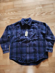 新作　送料込★東洋 SUGARCANE　シュガーケーン　SC29180 厚手オンブレーチェックシャツ　8/2 HEAVY TWILL OMBRE CHECK 　ネイビー　L