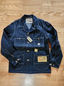 新作　送料込★東洋 SUGAR CANE　シュガーケーン　SC14371 11oz BLUE DENIM WORK COAST デニム　カバーオール　38　