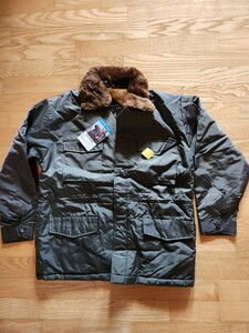 1980年代製　送料込■TOP CROWN 防寒コート　　WINTER WEAR 作業服 上質な裏地ボア　オリーブ　M