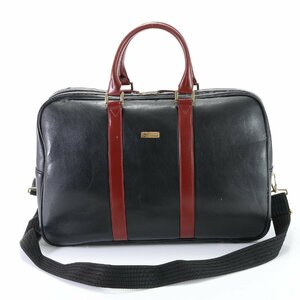 ■1円■Louis Giorgio ルイ ジョルジオ■レザー 2WAY ビジネス バッグ 斜め掛け ショルダー 鞄 ボストン ブランド A4 メンズ ENT え8-14