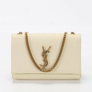 ■1円■YSL サンローラン パリ■ケイト スモール■2WAY ゴールド チェーン ショルダーバッグ ハンド トート レザー レディース EET D26-1