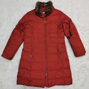 Eddie Bauer Eddie Bauer down coat protection against cold . manner light weight red red lady's removed possibility fur attaching 