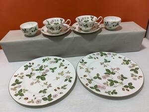 230272◇WEDGWOOD ウエッジウッド ワイルドストロベリー カップ＆ソーサー 湯呑 皿 直径約27ｃｍ 写真追加有 WILD STRAWBERRY◇E5