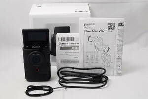 ★美品★ 即決 キャノン Canon PowerShot V10 ブラック コンパクトデジタルカメラ　保証期間残存あり！！（R5-681）