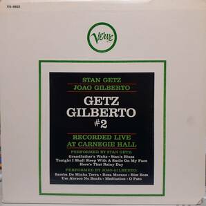 米VERVEオリジLP！黒銀Tラベル Capitolクラブ盤 Stan Getz / Joo Gilberto / Getz / Gilberto #2 1966年 V6-8623 (SMAS-90671) ボサノバの画像3