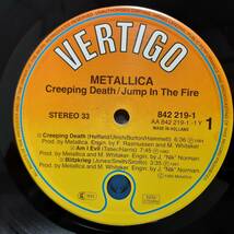 欧州VERTIGO盤LP！Metallica / Creeping Death / Jump In The Fire (6曲入り)1984年作の90年プレス 842 219-1 メタリカ Ride the Lightning_画像2
